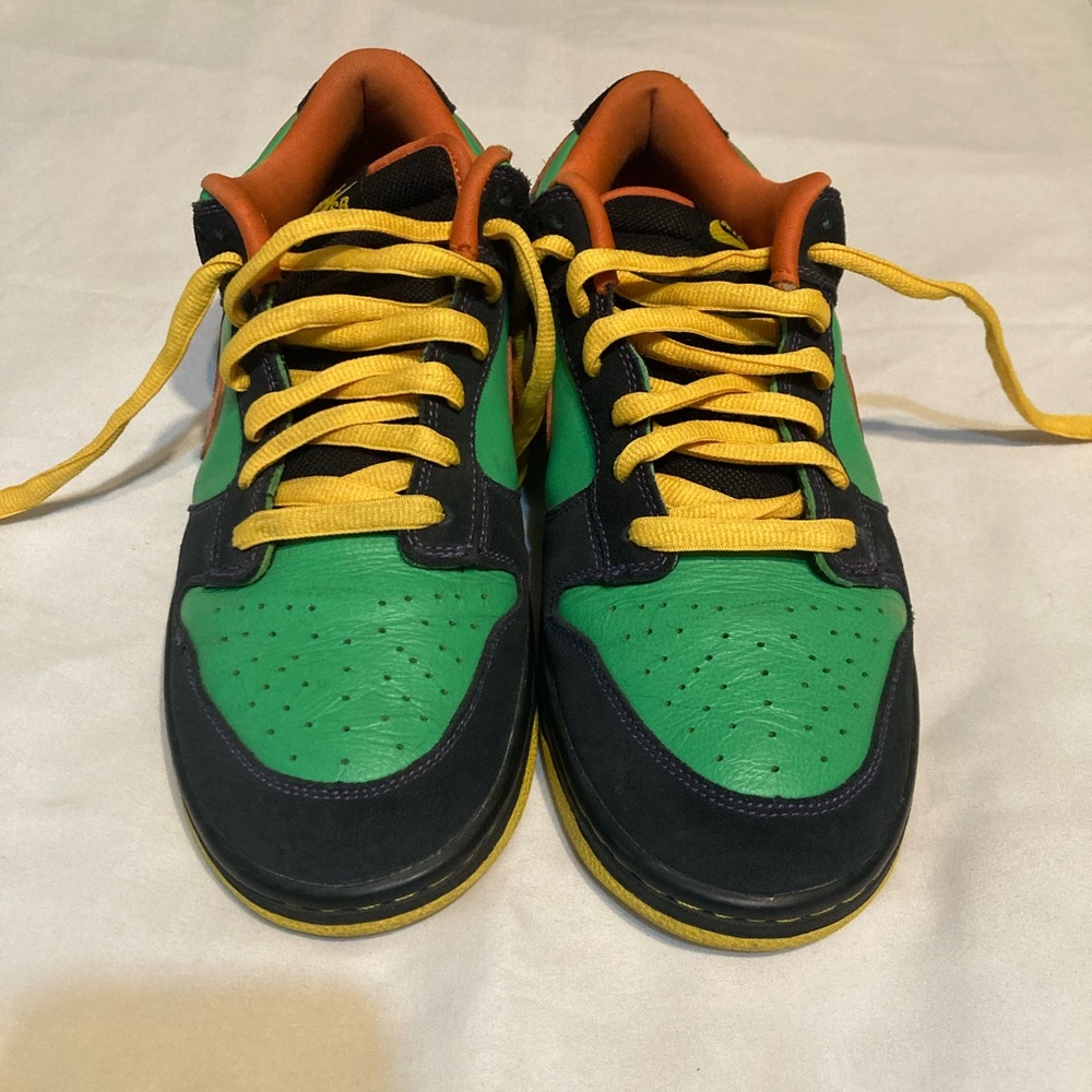Nike SB Dunk Low Green Spark Hoop Orange 2009 sneakers - size 11.5 - Deadstock